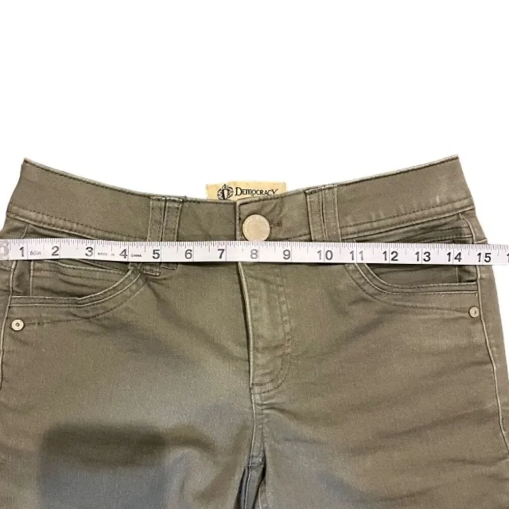 Democracy Ab Technology Olive Women's Jeans Size 2 - Picture 8 of 8
